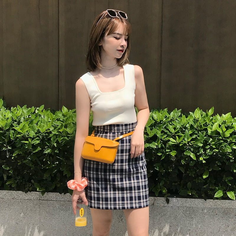 SM-K0017 ver aestas Knitted Vest Coreanica Bottom Shirt Sleeveless Small Sling