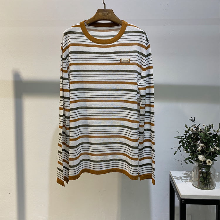 SM-K0004 Long Sleeve Crew Striata solve Sunblock Knitted DESULTOR
