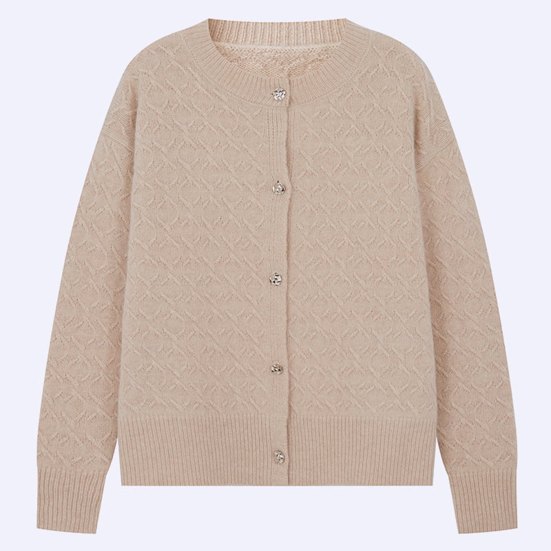 ML2203 Women's graciles mane ver autumnus circa collum Knitted Cardigan