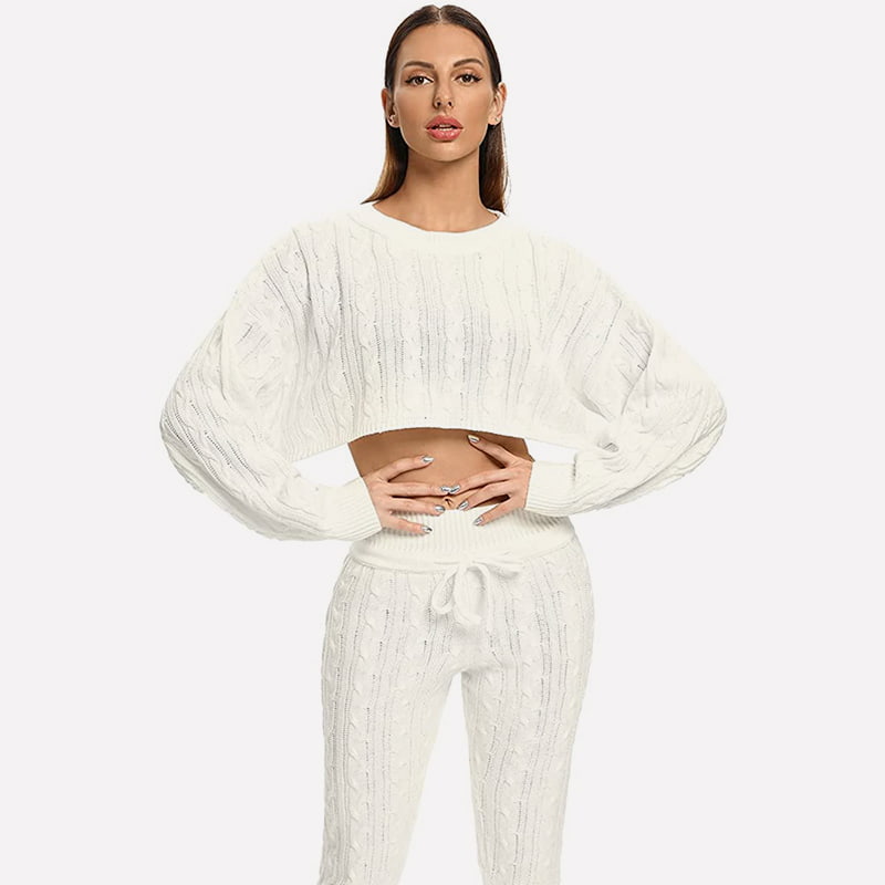SM-K0094 solidus color Short Waist-expositae Knitted Jacket Gloves Duo-pars Knitted Suit